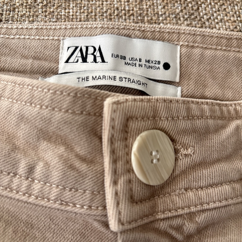Zara Cream Wide Leg Pants - Picture 5 of 5